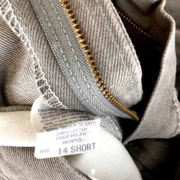 Vintage Lee Riveted Jeans Women's 14 Short Gray Tapered High Waist Mom 90's USA - Picture 3 of 9